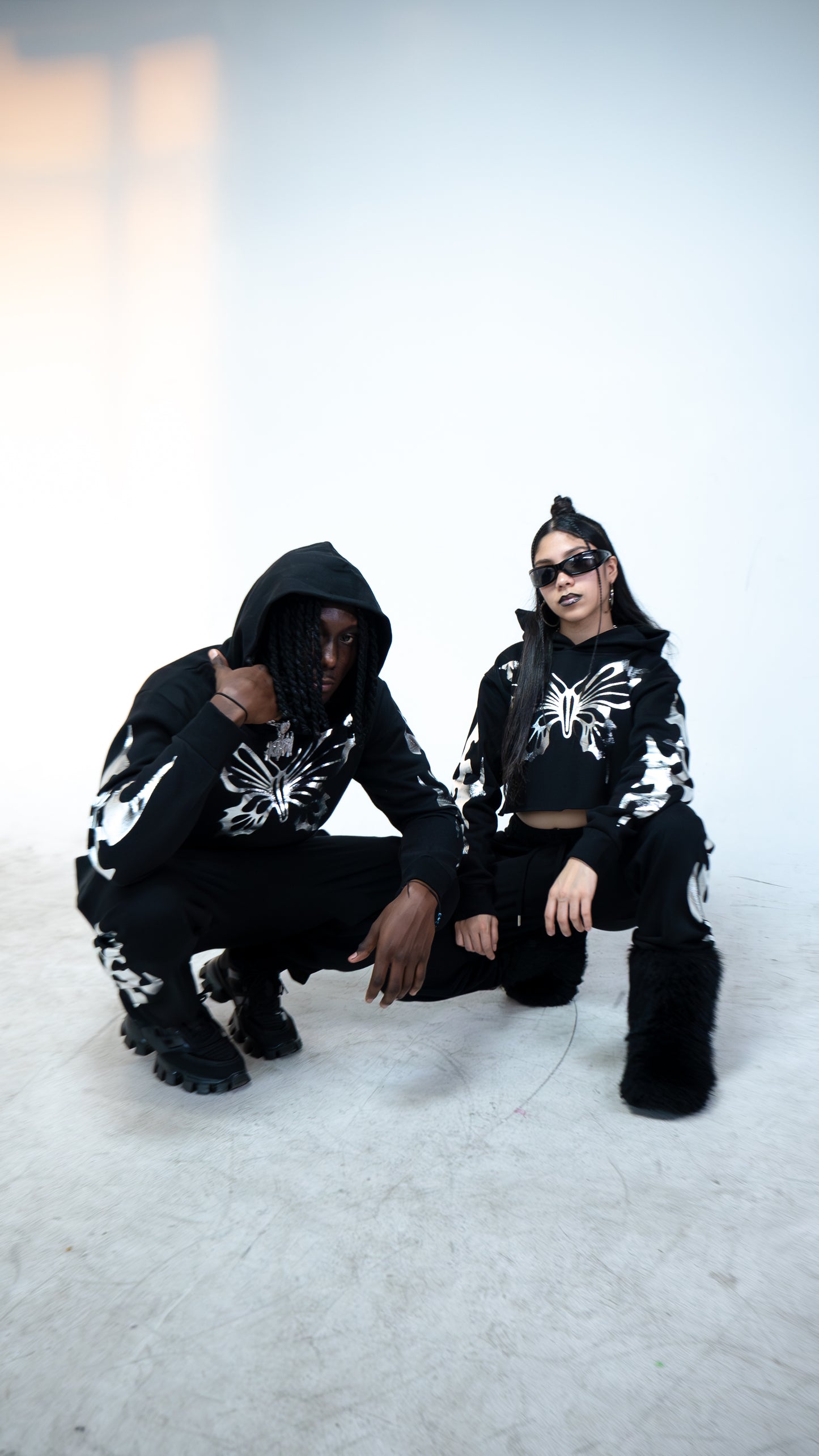 Chrome y2k hoodies