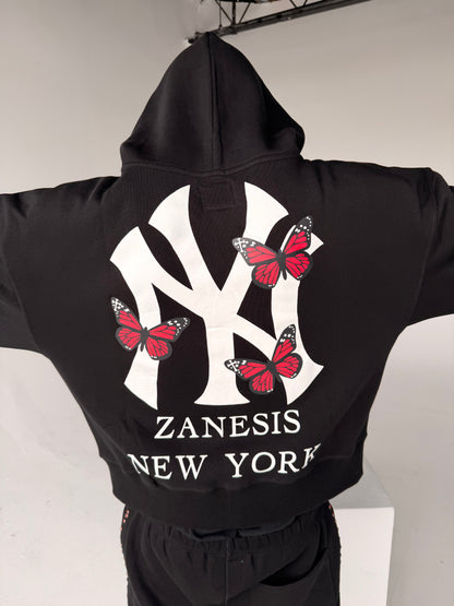 Concrete blossom sweat suit ( Black & Red )