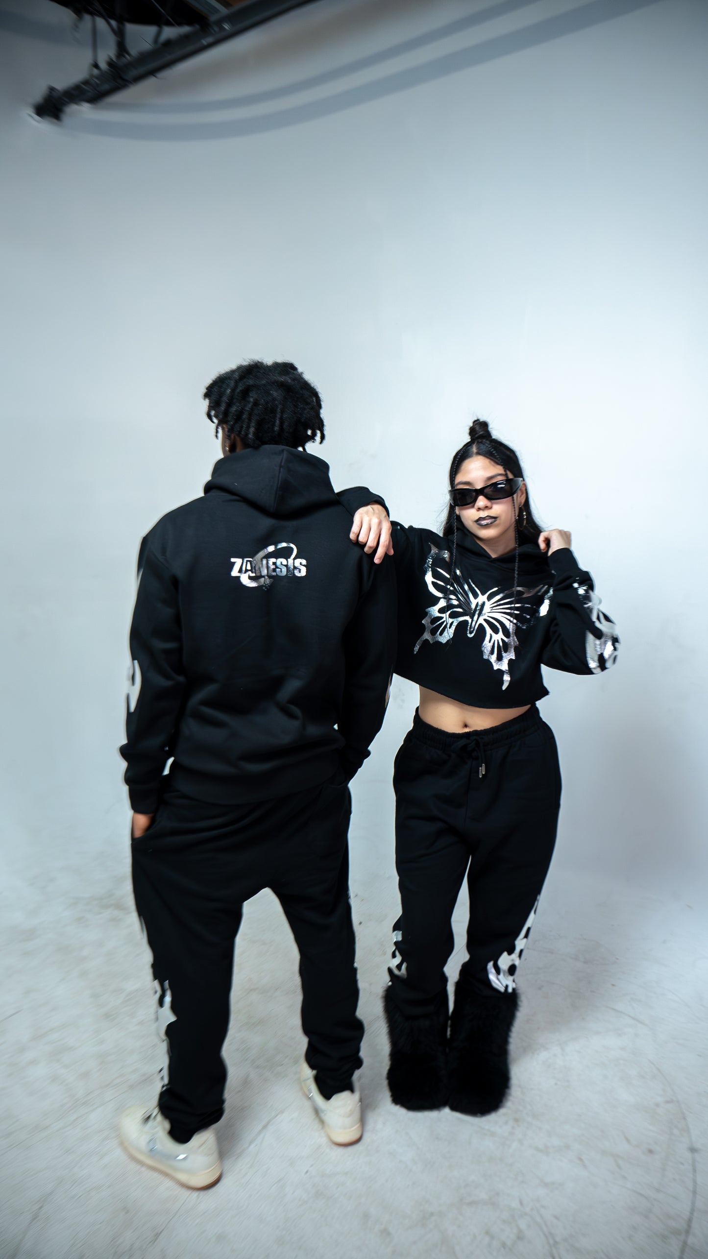 Chrome y2k hoodies