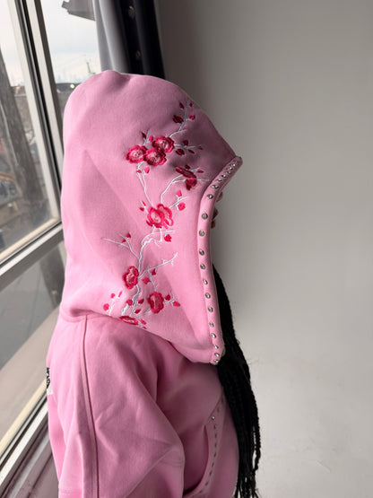 Concrete blossom sweat suit ( pink )