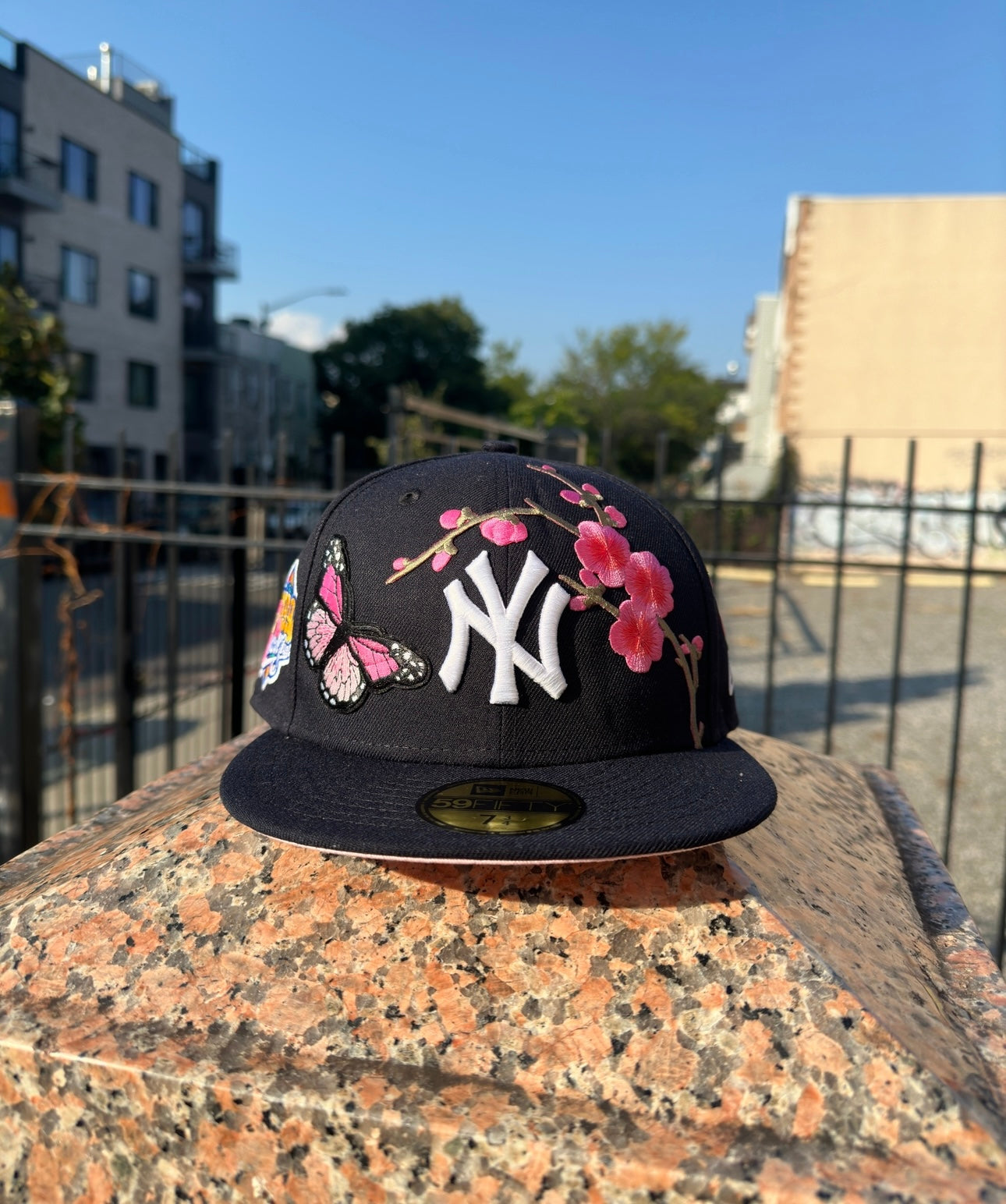 Cherry blossom Yankee hat (pink)