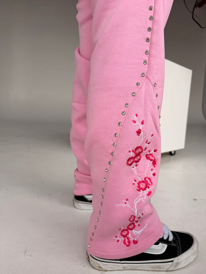 Concrete blossom sweat suit ( pink )