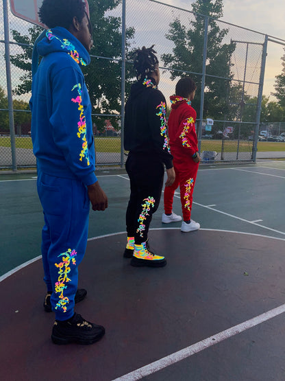 Floral reflective sweat suits