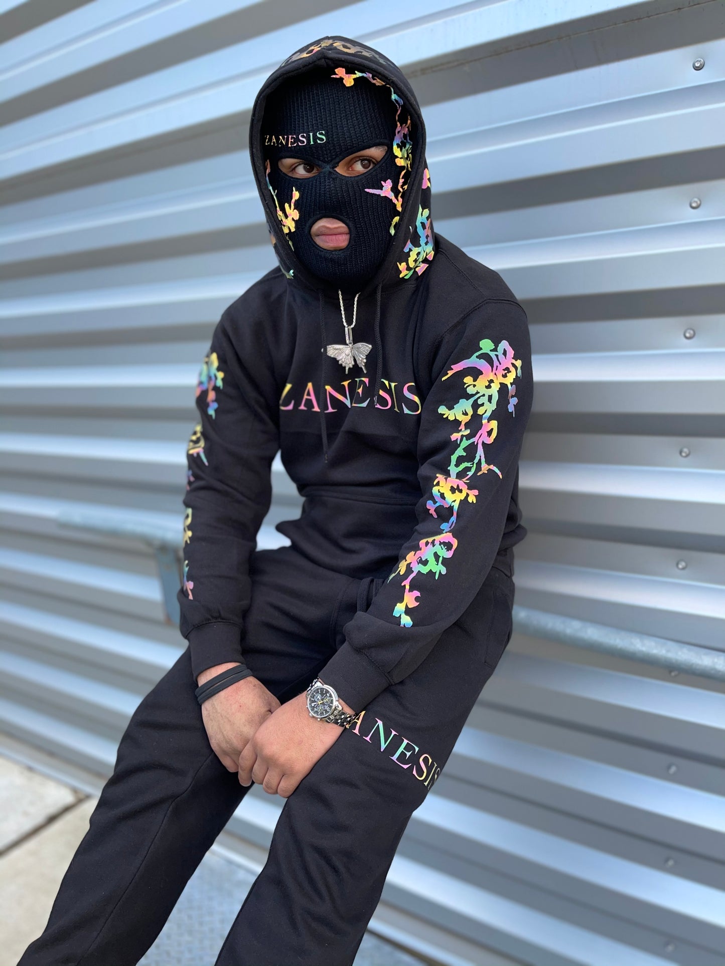 Floral reflective sweat suits