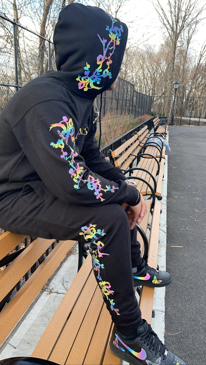 Floral reflective sweat suits