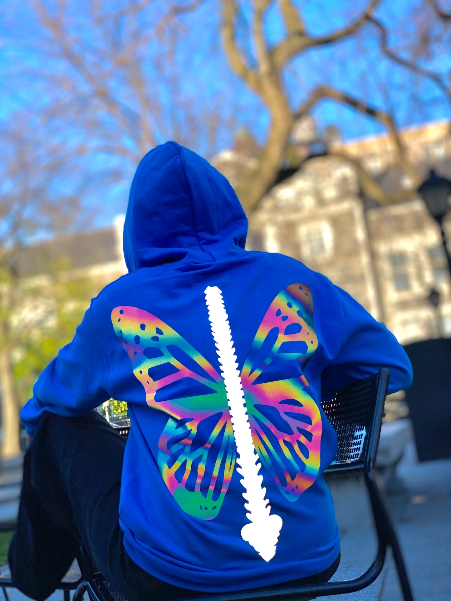 Butterfly spine hoodies