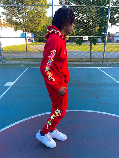 Floral reflective sweat suits