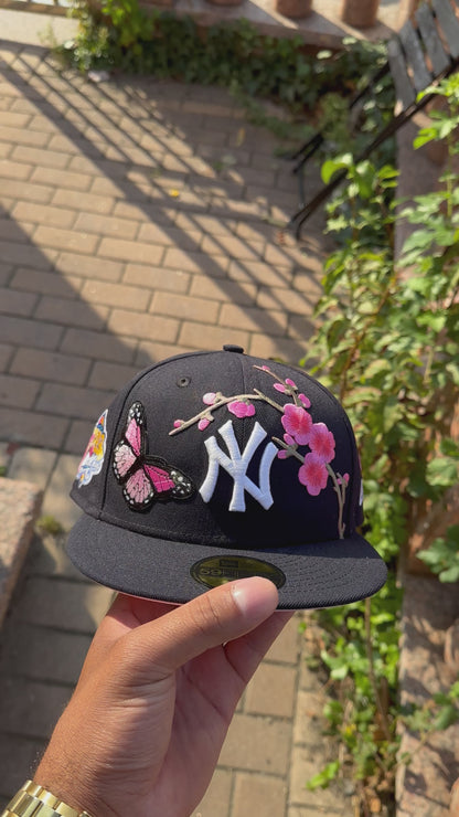 Cherry blossom Yankee hat (pink)