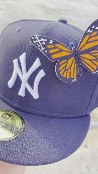 Monarch butterfly Yankee fitted cap