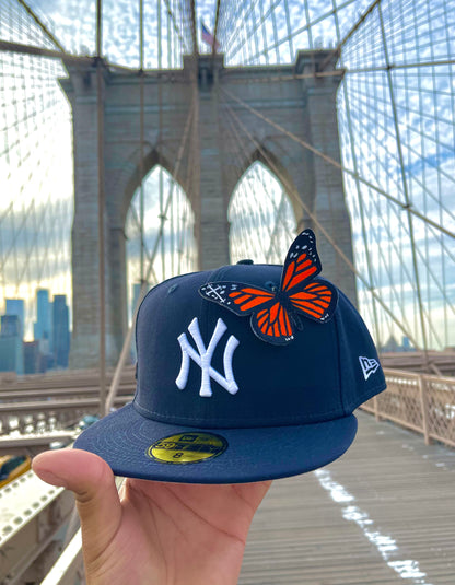 Monarch butterfly Yankee fitted cap