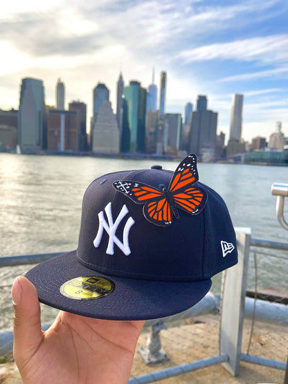 Monarch butterfly Yankee fitted cap